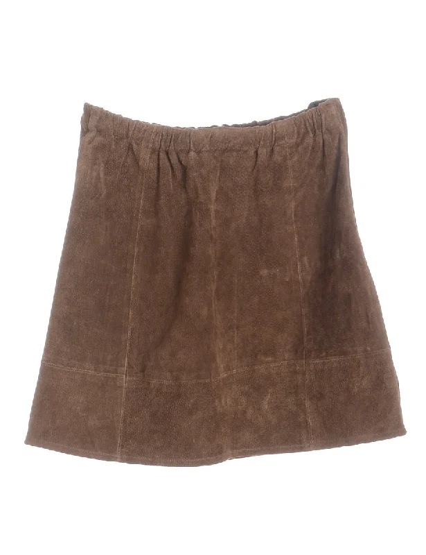 Label Robyn Suede Skirt linen skirt airy