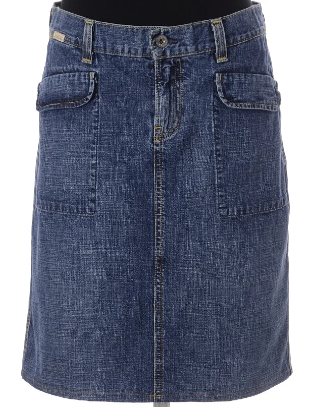 Label Short Denim Skirt lace skirt elegant