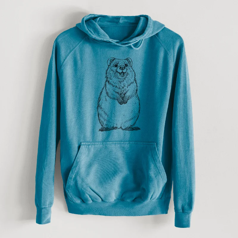 Quokkas - Setonix brachyurus - Mid-Weight Unisex Vintage 100% Cotton Hoodie Oversized Hoodie Comfort Casual Quokkas - Setonix brachyurus - Mid-Weight Unisex Vintage 100% Cotton Hoodie Oversized Hoodie Comfort Casual
