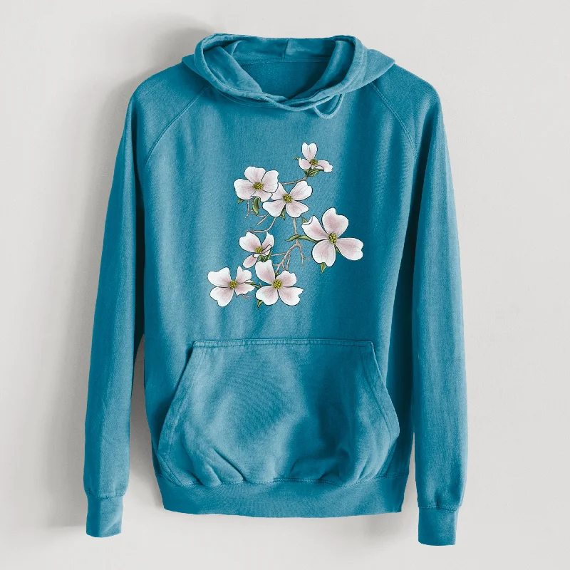 Flowering Dogwood - Cornus florida - Mid-Weight Unisex Vintage 100% Cotton Hoodie Hoodie with Toggle Buttons Decorative Unique Flowering Dogwood - Cornus florida - Mid-Weight Unisex Vintage 100% Cotton Hoodie Hoodie with Toggle Buttons Decorative Unique