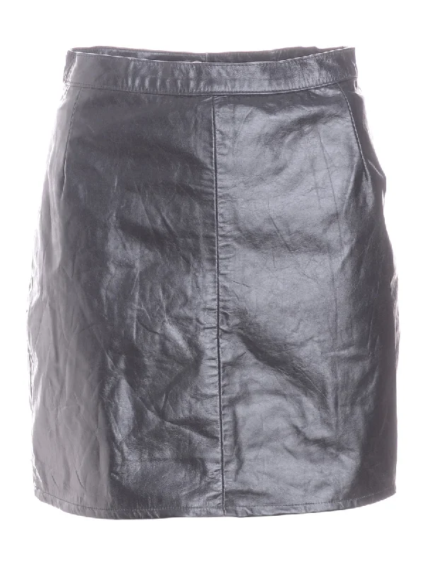 Label Roxy Mini Leather Skirt a-line skirt cut
