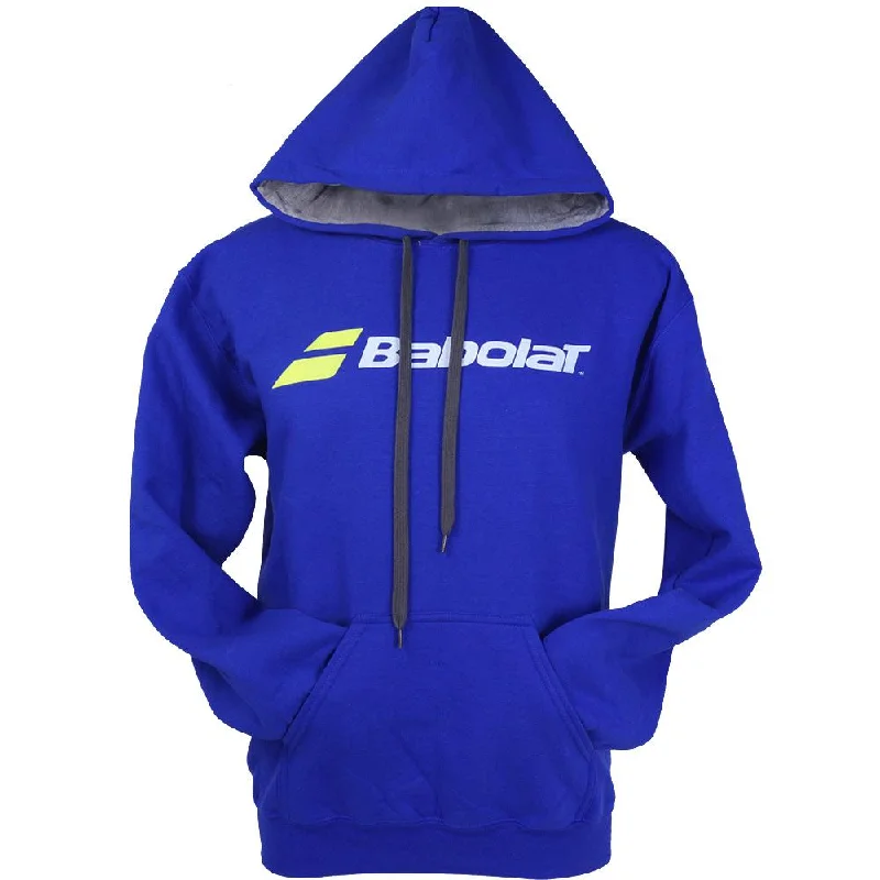 Babolat Logo Hoody Sweatshirt– Blue Hoodie with Hem Drawcord Adjustable Customizable Babolat Logo Hoody Sweatshirt– Blue Hoodie with Hem Drawcord Adjustable Customizable
