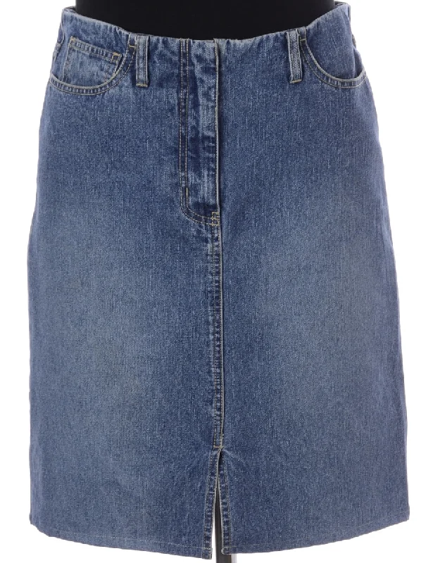 Label Short Denim Skirt corduroy skirt cozy