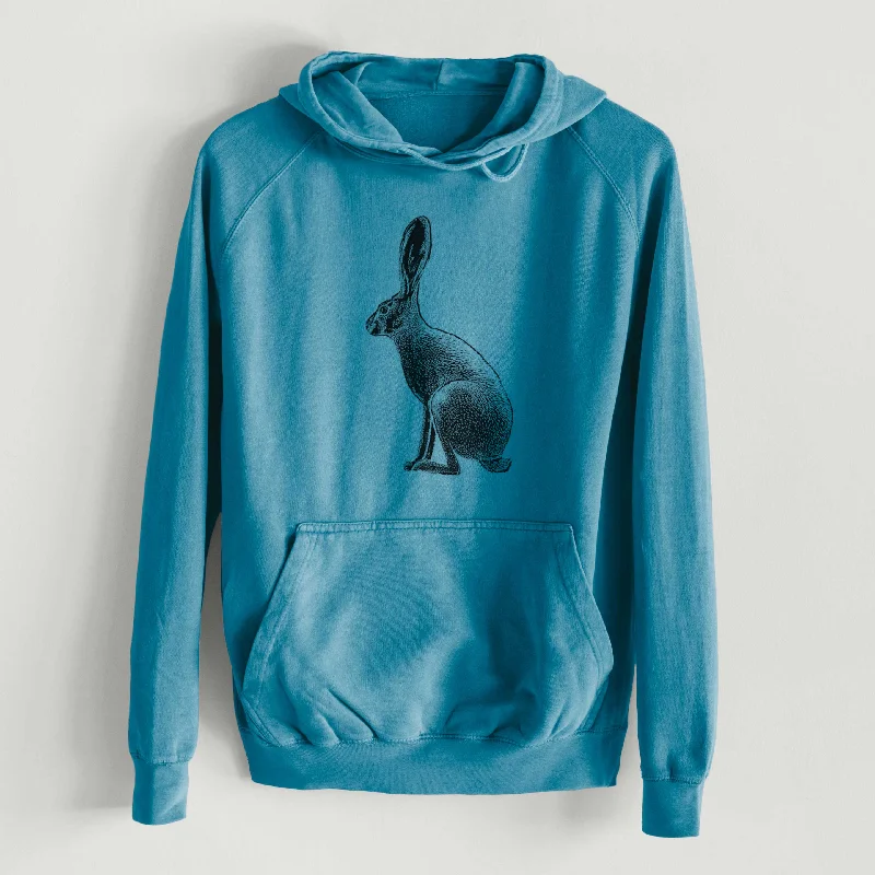 Wild California Hare - Black-tailed Jackrabbit - Mid-Weight Unisex Vintage 100% Cotton Hoodie Hoodie with Crew Neck Simple Timeless Wild California Hare - Black-tailed Jackrabbit - Mid-Weight Unisex Vintage 100% Cotton Hoodie Hoodie with Crew Neck Simple Timeless