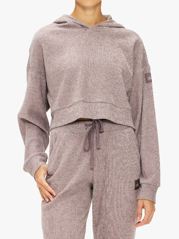 Alo Yoga Muse Hoodie Hoodie with Rhinestones Sparkly Elegant