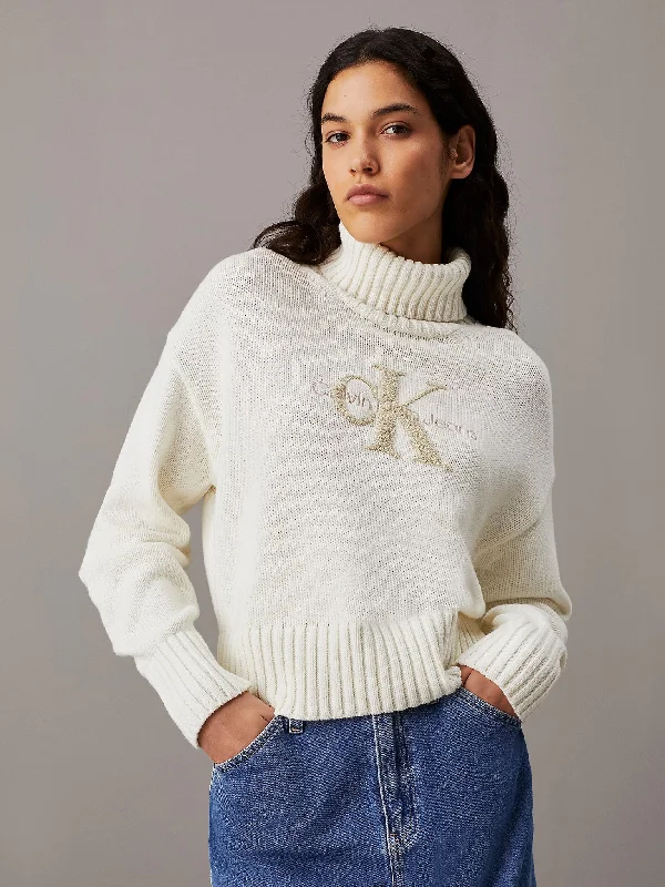 Γυναικεία μπλούζα πλεκτή CHENILLE MONOLOGO SWEATER J20J224229YBI | J20J224229YBI Open Front Closed Front Wrap Front Γυναικεία μπλούζα πλεκτή CHENILLE MONOLOGO SWEATER J20J224229YBI | J20J224229YBI Open Front Closed Front Wrap Front
