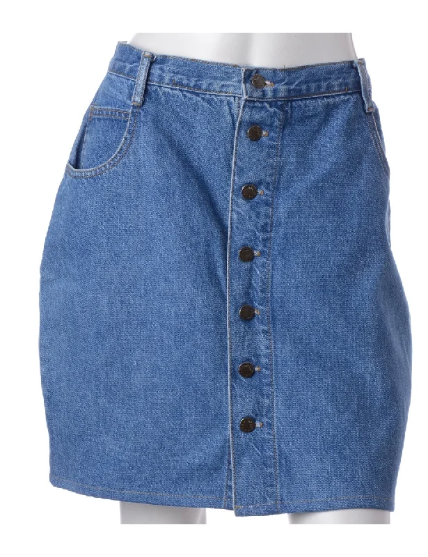 Label Short Denim Skirt denim skirt casual