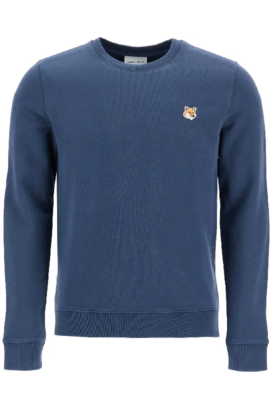 fox head regular fit sweatshirt LW00302KM0001 INK BLUE Hoodie with Elastic Cuffs Stretchable Comfortable fox head regular fit sweatshirt LW00302KM0001 INK BLUE Hoodie with Elastic Cuffs Stretchable Comfortable