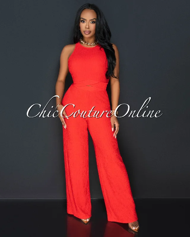 Rohana Orange Crop Top & Wide Pants Textured Set Mesh Blend Leather Blend Suede Blend Rohana Orange Crop Top & Wide Pants Textured Set Mesh Blend Leather Blend Suede Blend