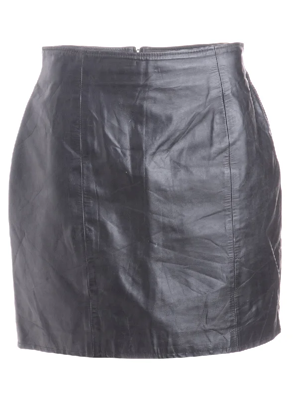 Label Roxy Mini Leather Skirt relaxed fit skirt