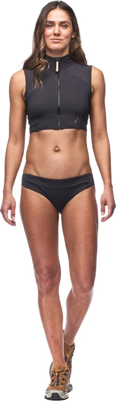 Tuffo Full Zip Tank Swim Crop Top - Women's|-|Haut de bain débardeur écourté à glissière pleine longueur Tuffo - Femme Collared Crew Neck Turtle Neck