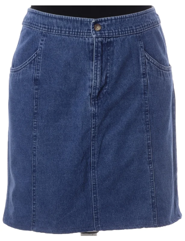 Label Short Denim Skirt cashmere skirt soft