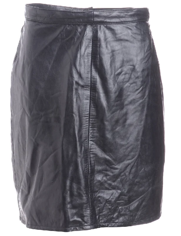 Label Roxy Mini Leather Skirt flowy skirt hem