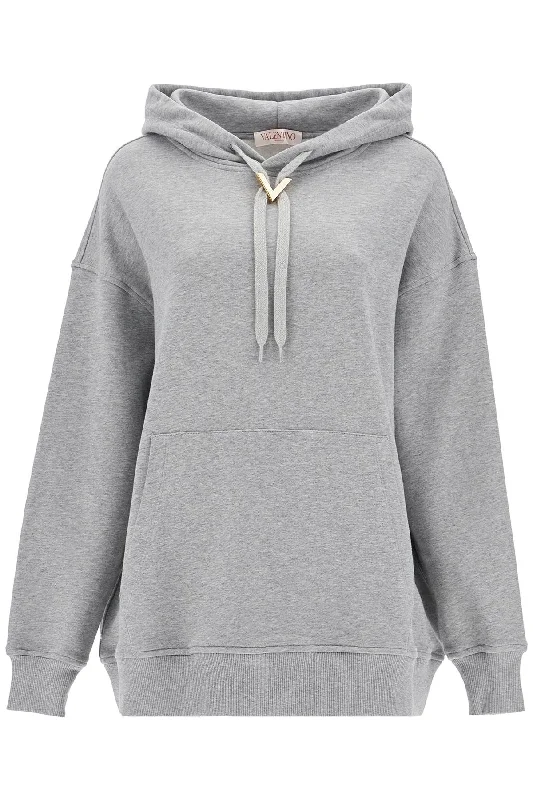 oversized hoodie with hood 5B3MF23M8ST GRIGIO MELANGE Hoodie with Slit Hem Functional Movement oversized hoodie with hood 5B3MF23M8ST GRIGIO MELANGE Hoodie with Slit Hem Functional Movement