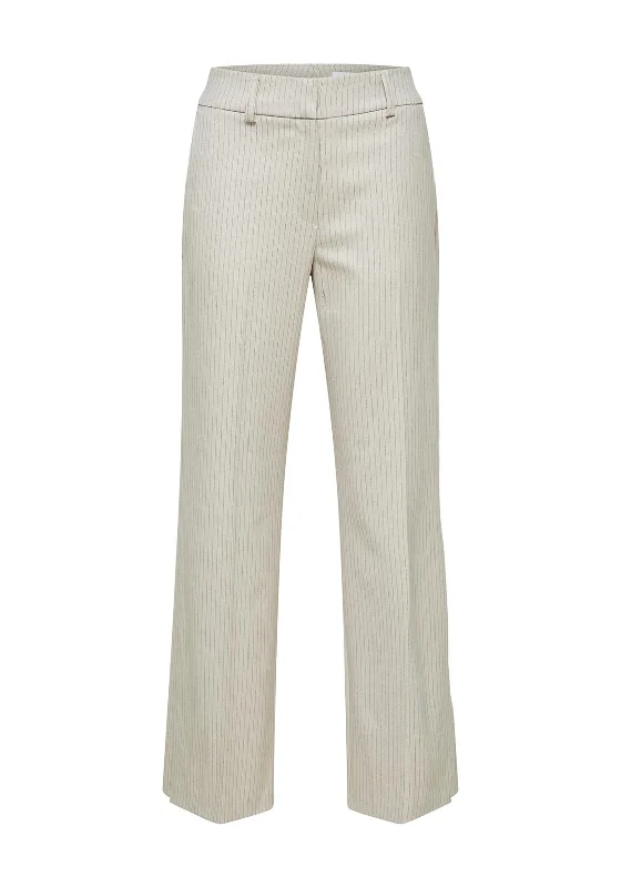 Selected Femme Rita Pin Stripe Wide Leg Trouser, Nomad Trousers versatile functional Selected Femme Rita Pin Stripe Wide Leg Trouser, Nomad Trousers versatile functional