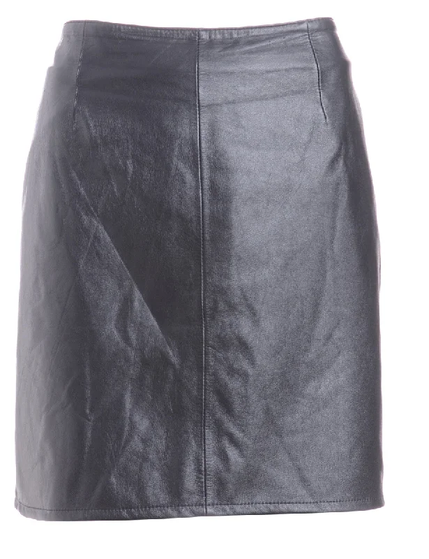 Label Roxy Mini Leather Skirt velvet skirt plush