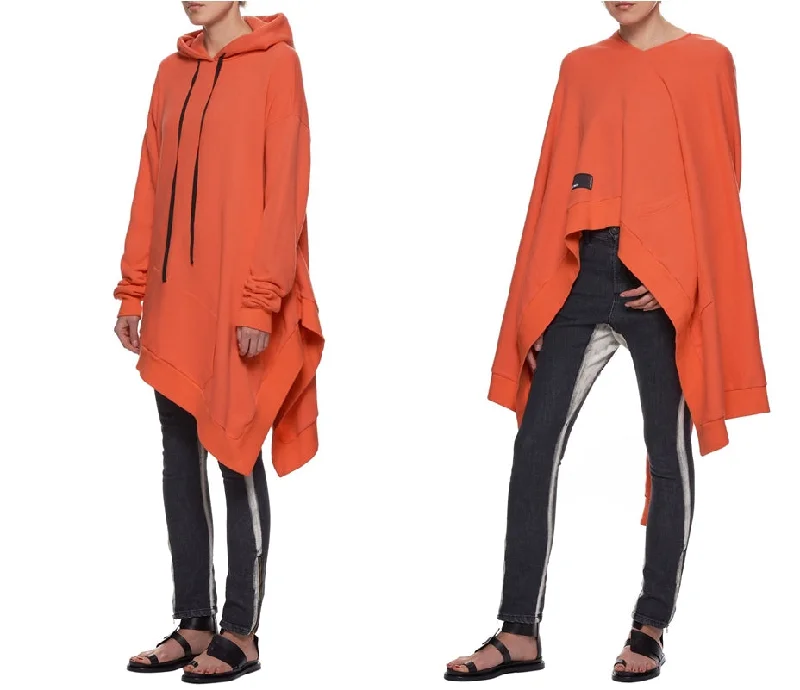 Women ASYMMETRICAL Hoodie / Cut out Sleeves Curved Hem Hoodie with Raglan Sleeves Sporty Comfortable Women ASYMMETRICAL Hoodie / Cut out Sleeves Curved Hem Hoodie with Raglan Sleeves Sporty Comfortable