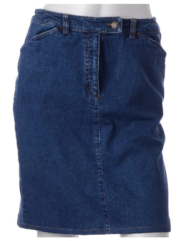 Label Short Denim Skirt chiffon skirt lightweight
