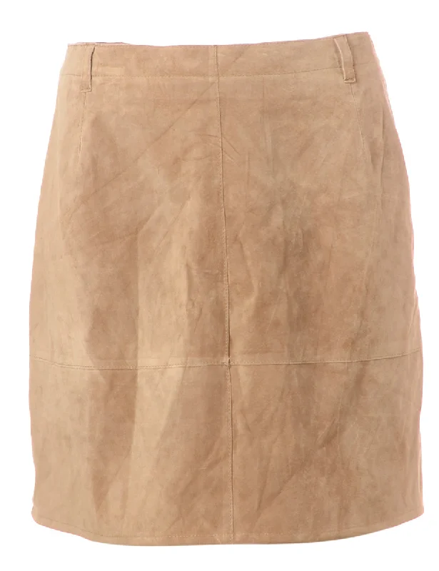Label Robyn Mini Suede Skirt wool skirt thick