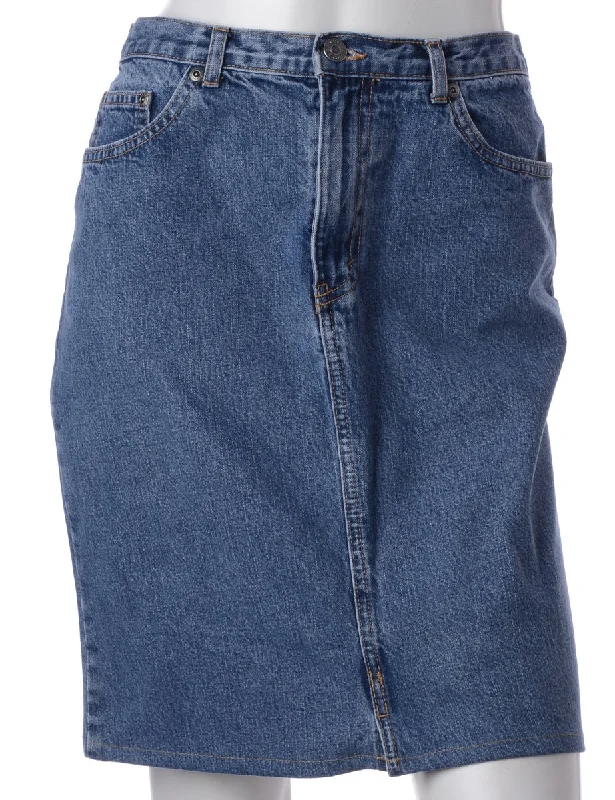 Label Short Denim Skirt leather skirt durable