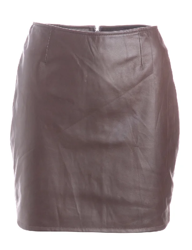 Label Roxy Mini Leather Skirt lace skirt romantic