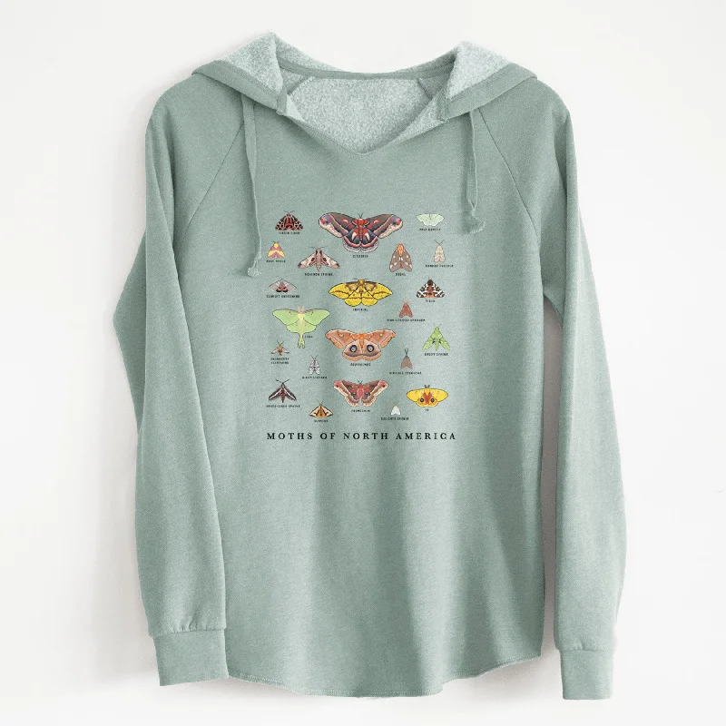 Moths of North America - Cali Wave Hooded Sweatshirt Hoodie with Full-Zip Functional Layering Moths of North America - Cali Wave Hooded Sweatshirt Hoodie with Full-Zip Functional Layering