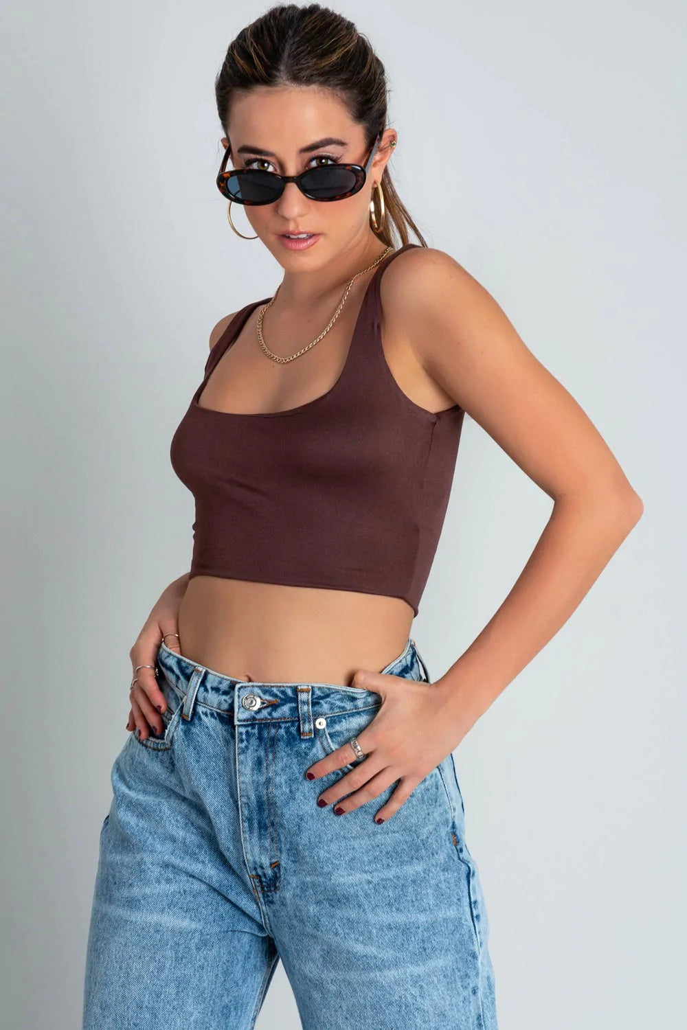 Crop top tirantes Seamless Knitted Crochet