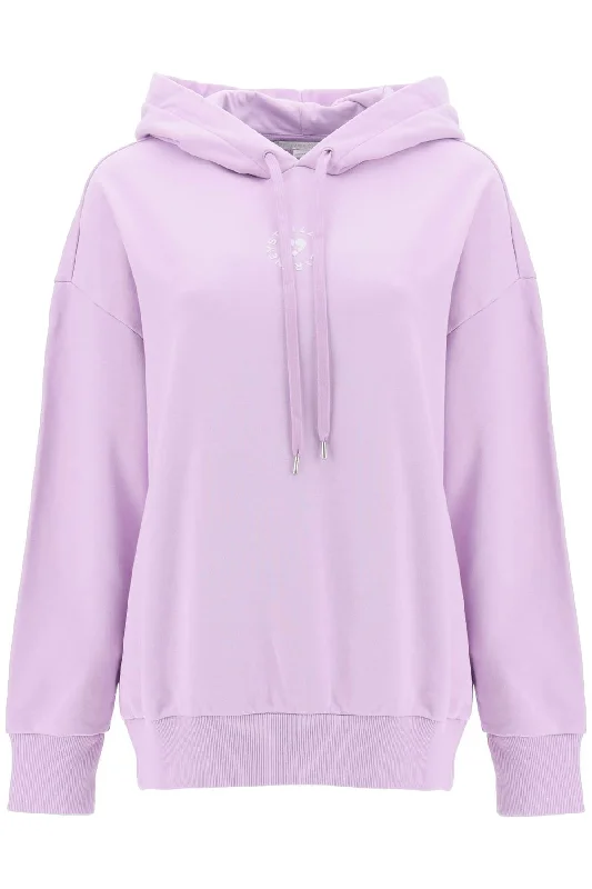 iconic mini heart hooded sweatshirt 6J0264 3SPZ28 WASHED LILAC Hoodie with Hem Lace Feminine Delicate iconic mini heart hooded sweatshirt 6J0264 3SPZ28 WASHED LILAC Hoodie with Hem Lace Feminine Delicate