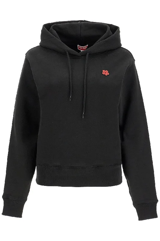 hooded sweatshirt with bo FE62SW1624MT BLACK Hoodie with Hem Detail Decorative Unique hooded sweatshirt with bo FE62SW1624MT BLACK Hoodie with Hem Detail Decorative Unique