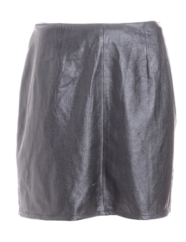 Label Roxy Mini Leather Skirt vintage skirt charm