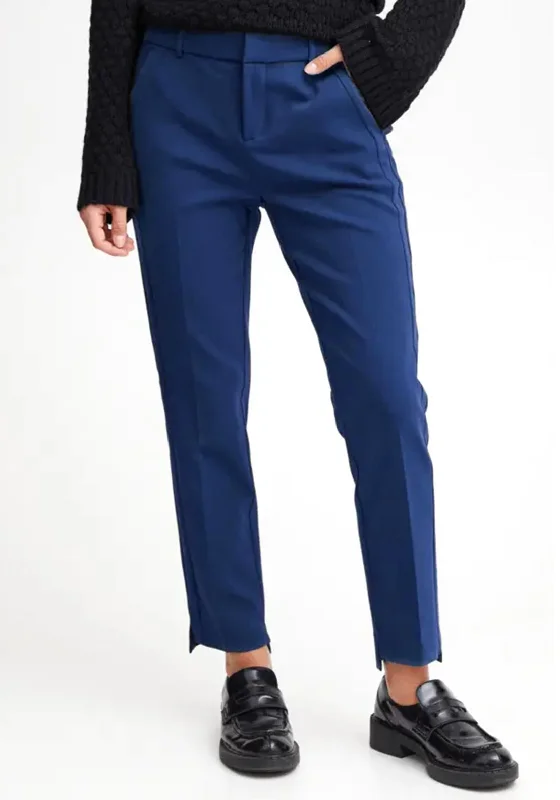 Fransa Tessa Straight Leg Trouser, Blue Trousers Recommended Stylist