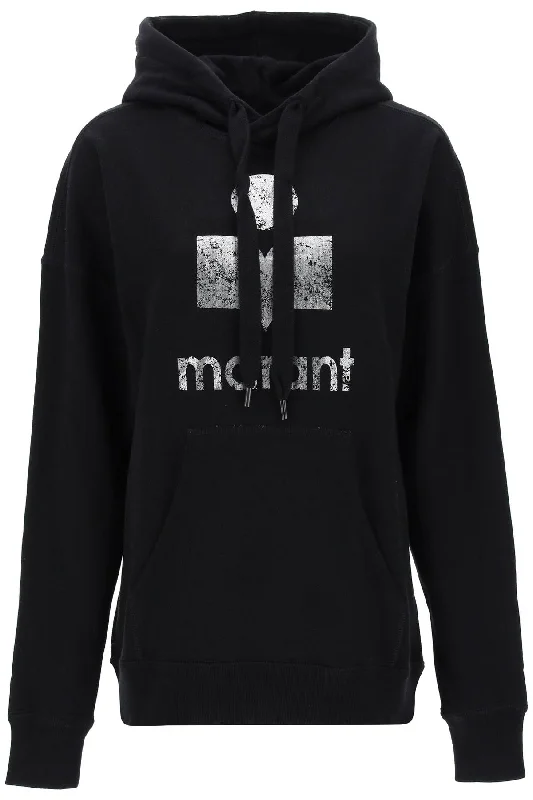 Isabel marant etoile mansel sweatshirt with metallic logo SW0001FA A3M01E BLACK Hoodie Dress Longline Feminine Isabel marant etoile mansel sweatshirt with metallic logo SW0001FA A3M01E BLACK Hoodie Dress Longline Feminine