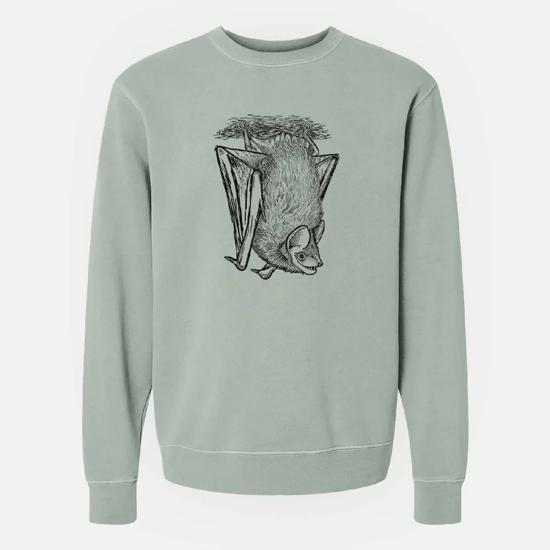 Eptesicus fuscus - Big Brown Bat - Unisex Pigment Dyed Crew Sweatshirt Hoodie with Logo Branding Identity Eptesicus fuscus - Big Brown Bat - Unisex Pigment Dyed Crew Sweatshirt Hoodie with Logo Branding Identity