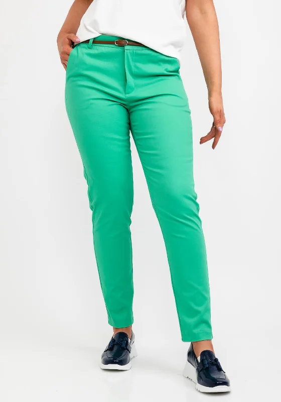 b.young Slim Leg Trousers, Green Trousers luxurious premium