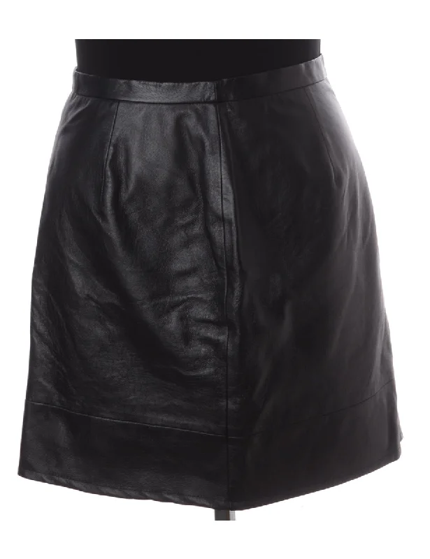 Label Roxy Mini Leather Skirt chiffon skirt airy