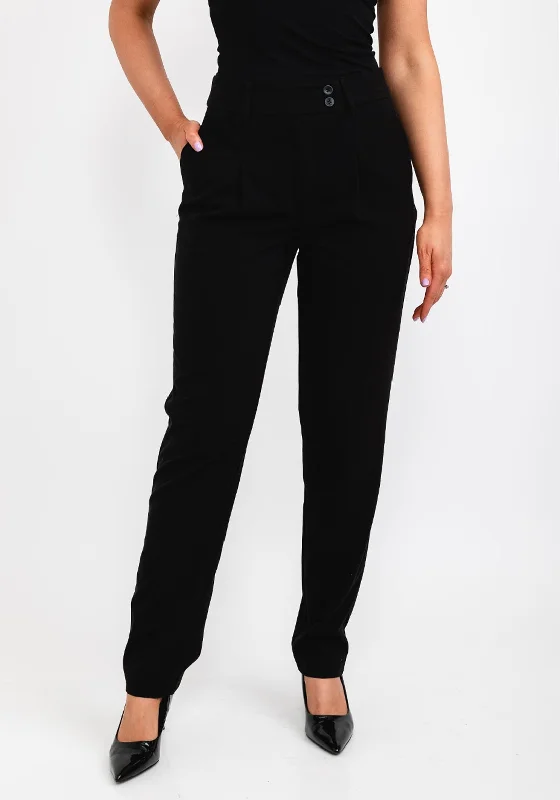 b.young Pleat Leg Trousers, Black Trousers Versatile Stylish