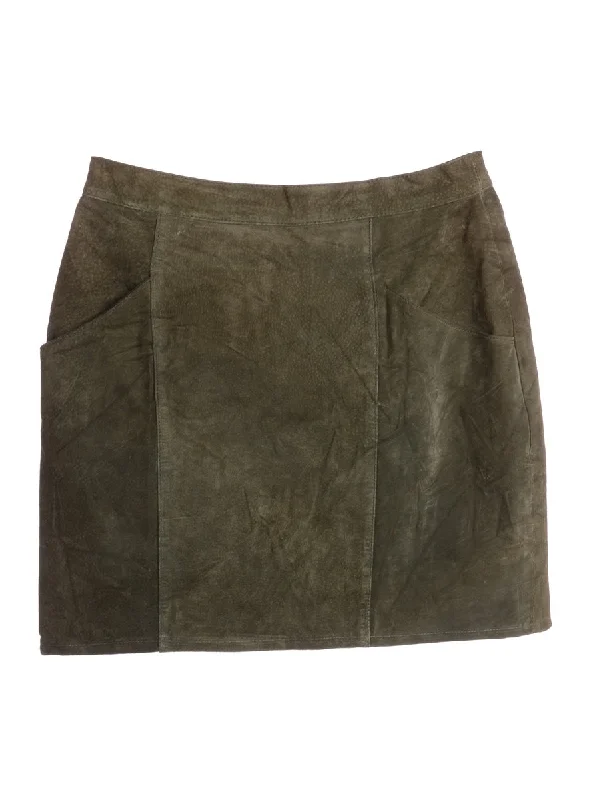 Label Robyn Suede Skirt linen skirt natural