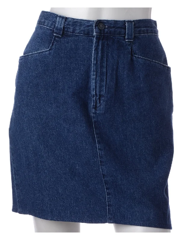 Label Short Denim Skirt lace skirt intricate