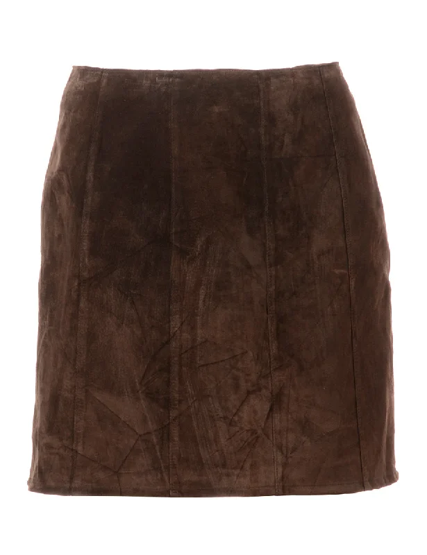 Label Robyn Mini Suede Skirt silk skirt luxurious