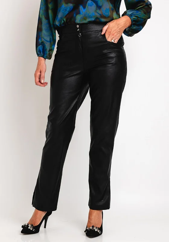 Camelot Faux Leather Straight Leg Trouser, Black Trousers Favorite Customer