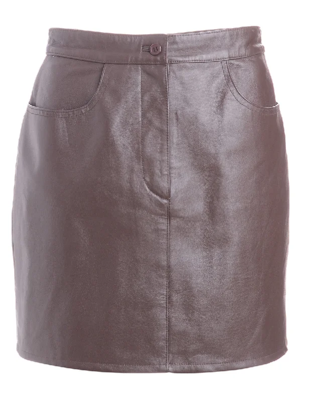 Label Roxy Mini Leather Skirt summer skirt style