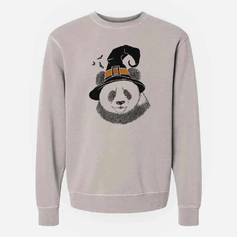 Witch Po the Panda - Unisex Pigment Dyed Crew Sweatshirt Hoodie with Hood Adjustable Protection Witch Po the Panda - Unisex Pigment Dyed Crew Sweatshirt Hoodie with Hood Adjustable Protection