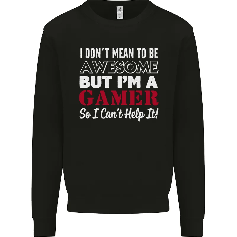 I Dont Mean to Be but Im a Gamer Gaming Mens Sweatshirt Jumper Hoodie with Strings Custom Fit Adjustable I Dont Mean to Be but Im a Gamer Gaming Mens Sweatshirt Jumper Hoodie with Strings Custom Fit Adjustable