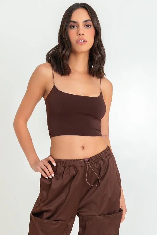 Crop top tirantes Elasticated Padded Insulated