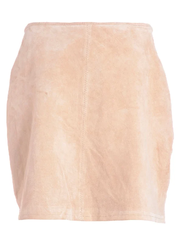 Label Robyn Suede Skirt silk skirt smooth