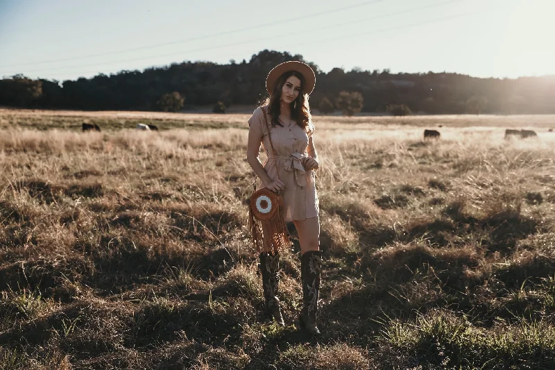 Carly dress (brown/beige)