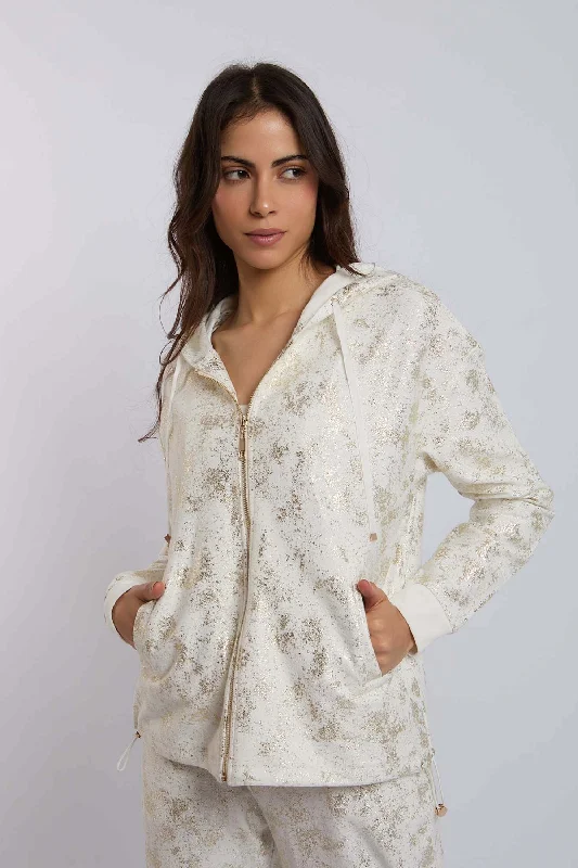 Sweat Jacket Hooded Jacket Caped Jacket Shawl Collar Jacket