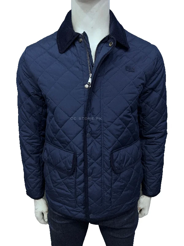 Lacoste Diamond Quilted Navy Blue Jacket Zippered Jacket Buttoned Jacket Snapped Jacket Lacoste Diamond Quilted Navy Blue Jacket Zippered Jacket Buttoned Jacket Snapped Jacket
