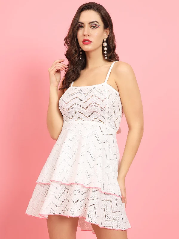 TANDUL  Women Bodycon White Dress