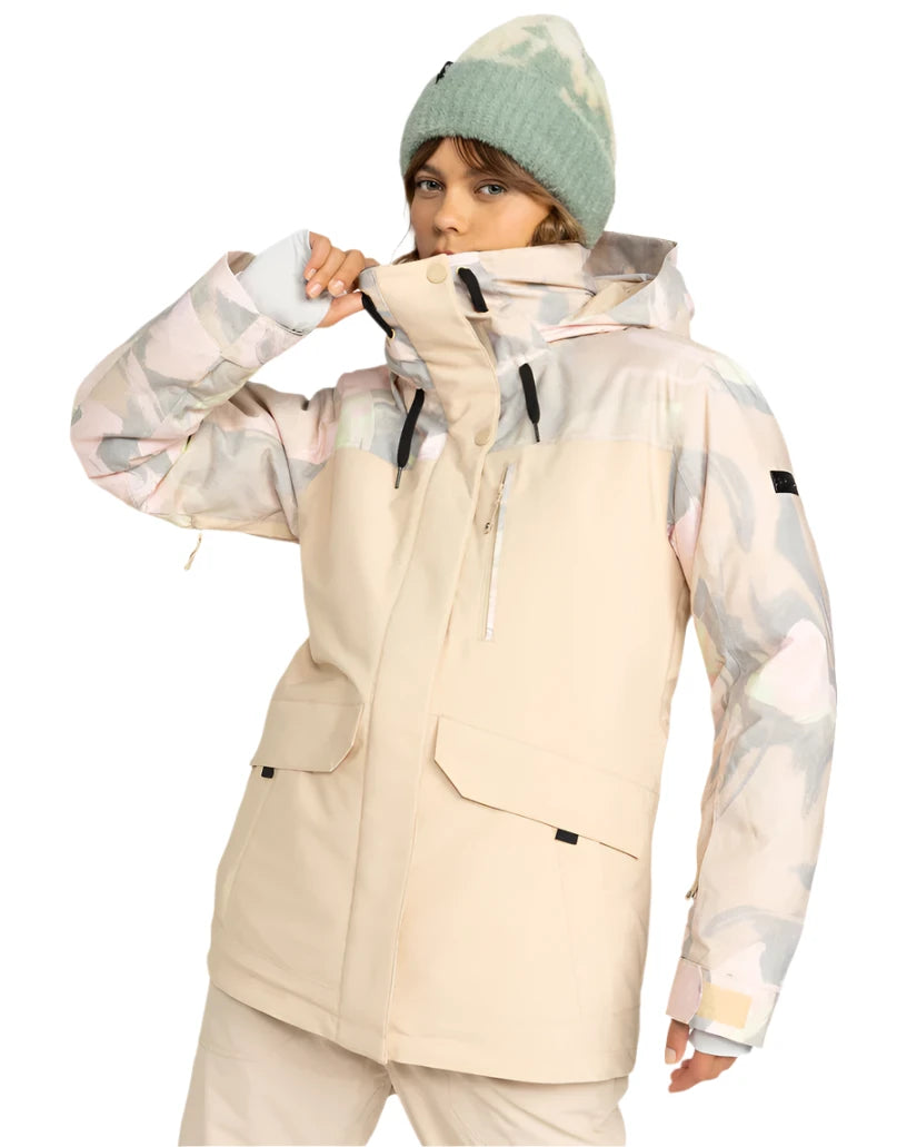 Roxy Women's Dawnrae Parka Jacket 2025 Satin Jacket Silk Jacket Chiffon Jacket